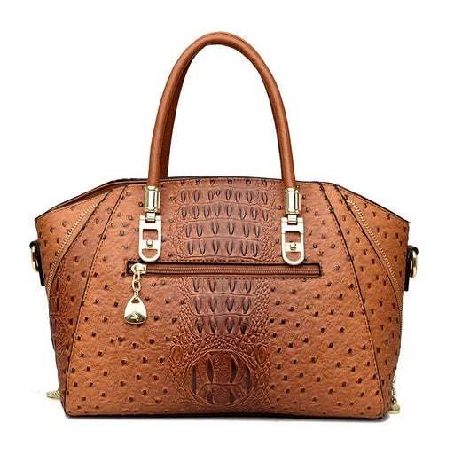 Women's Handbags and Purses, PU Leather Shoulder Bag, Crocodile Pattern, Top-Handle, Fashion Ladies Tote Bag